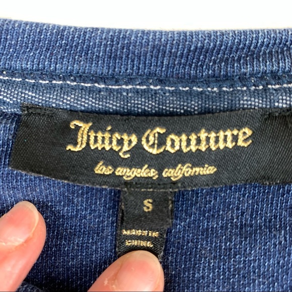 JUICY Couture Block Letter Denim Sweatshirt - Picture 4 of 10